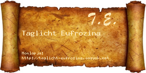 Taglicht Eufrozina névjegykártya